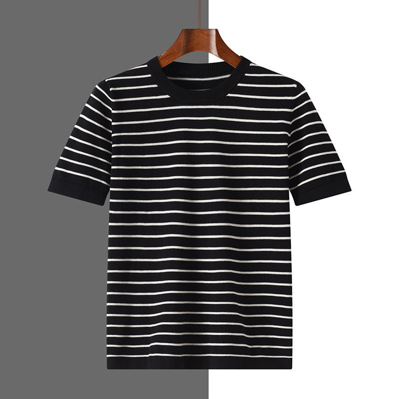 UrbanStoff | Gestreiftes Baumwoll-T-Shirt
