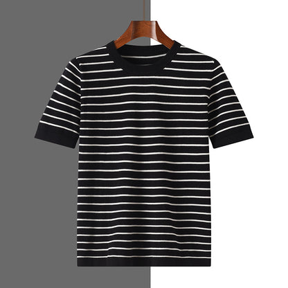 UrbanStoff | Gestreiftes Baumwoll-T-Shirt