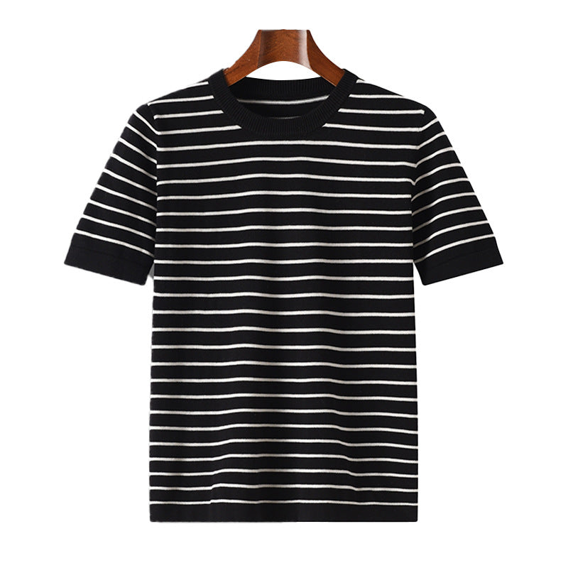 UrbanStoff | Gestreiftes Baumwoll-T-Shirt