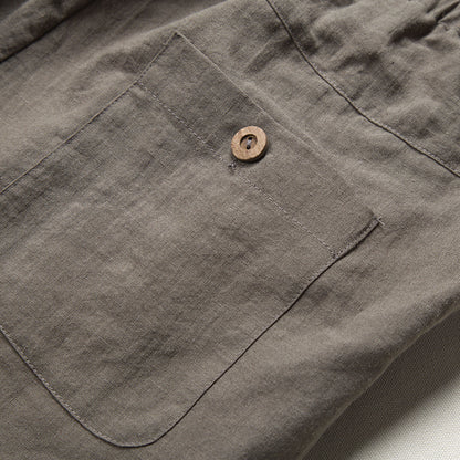 Herren Leinen Freizeithose
