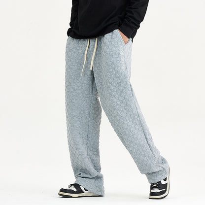 Locker geschnittene Karierte Strickhose