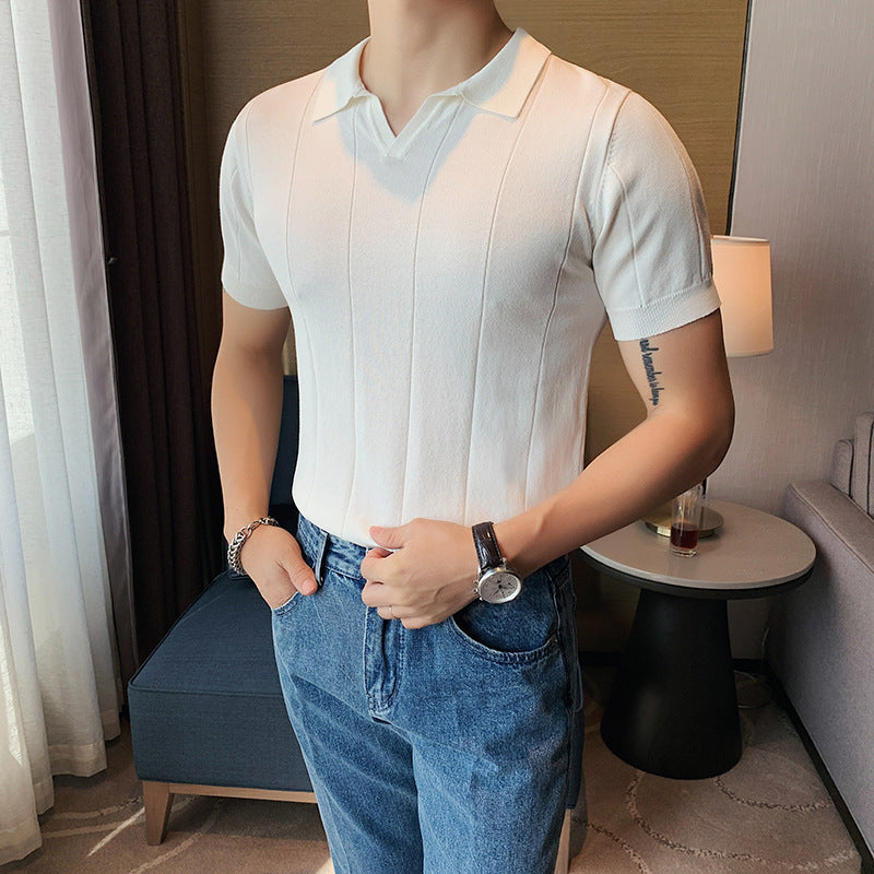 V-Ausschnitt Ice Silk Shirt