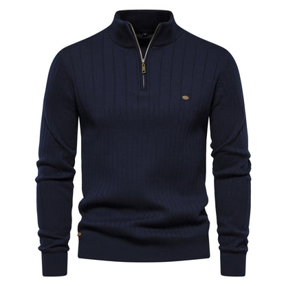 Slim Fit Halbzip-Pullover für Herren