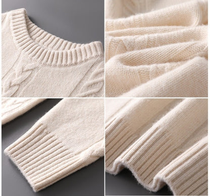 UrbanStoff | Reiner Wollpullover mit Rundhals
