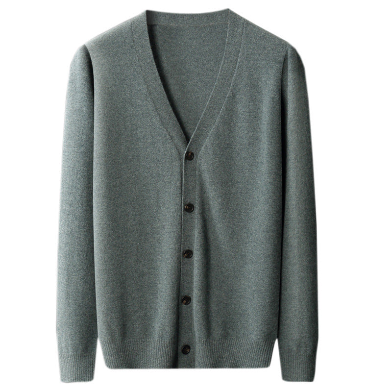 UrbanStoff | Woll-Cardigan mit V-Ausschnitt
