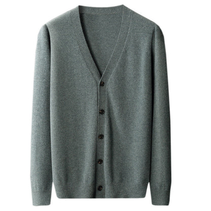 UrbanStoff | Woll-Cardigan mit V-Ausschnitt