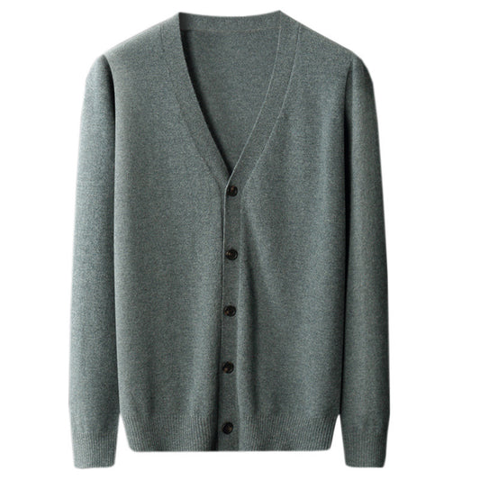 UrbanStoff | Woll-Cardigan mit V-Ausschnitt