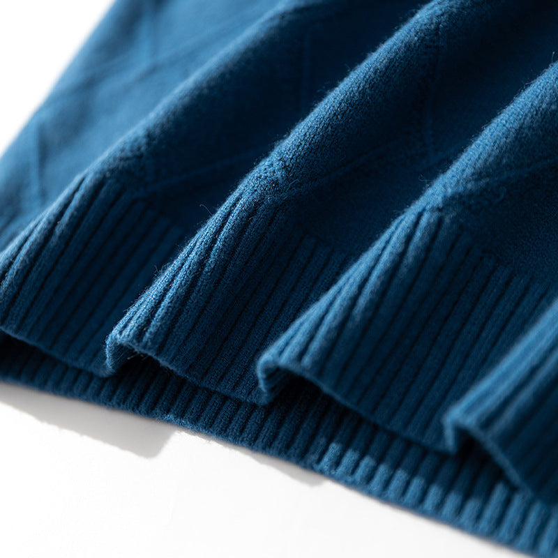 Klassischer dicker Kaschmir-Strickpullover