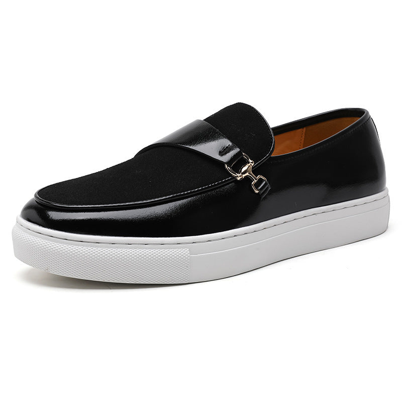 Herren Slip-On Leder Freizeitslipper