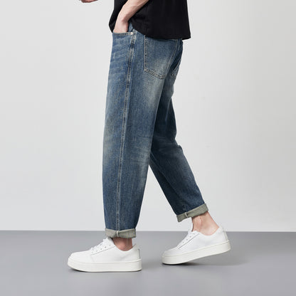 UrbanStoff | Gerade Washed Denim-Jeans