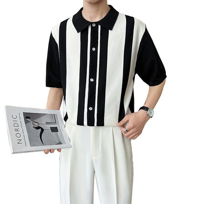 UrbanStoff | Colorblock Polo-Pullover