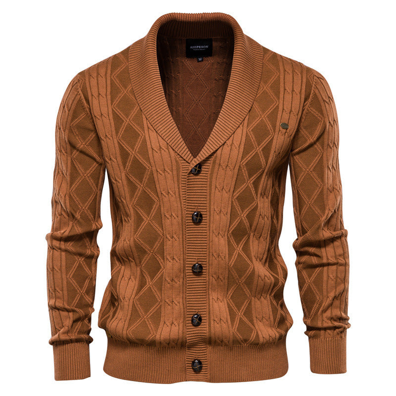 UrbanStoff | Herren Strickjacke Dick Gestrickt