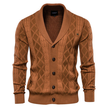 UrbanStoff | Herren Strickjacke Dick Gestrickt