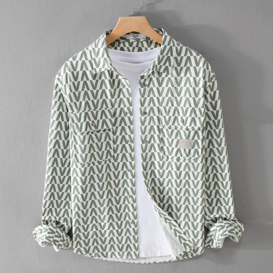 UrbanStoff | Bedrucktes Freizeit Hemd Langarm