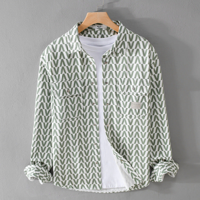 UrbanStoff | Bedrucktes Freizeit Hemd Langarm