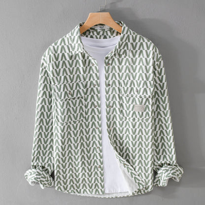 UrbanStoff | Bedrucktes Freizeit Hemd Langarm
