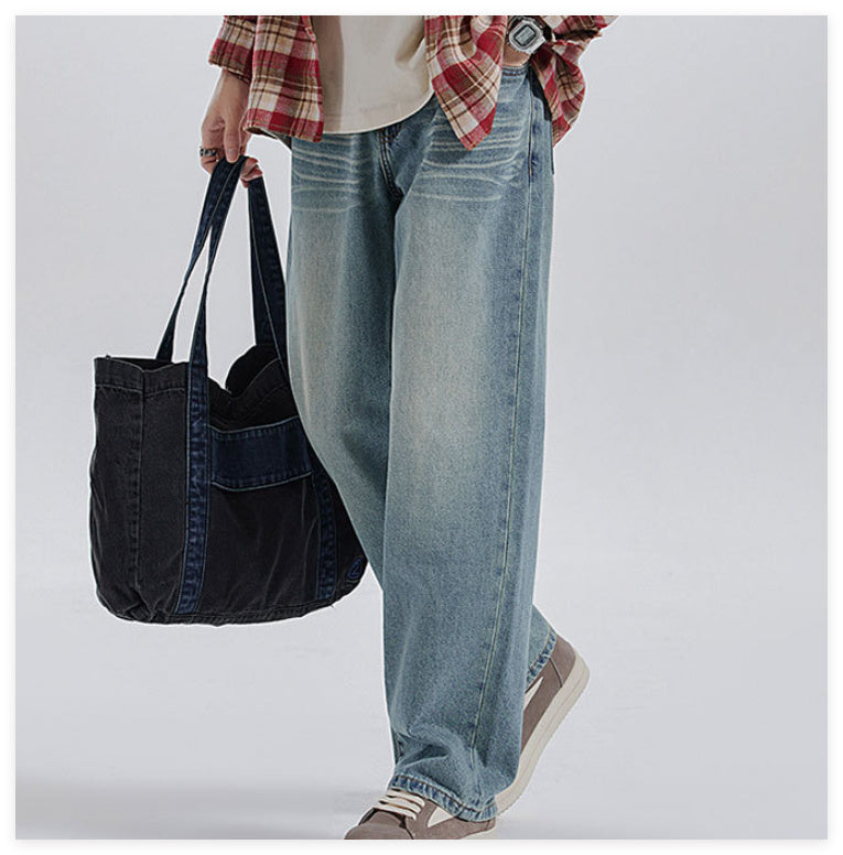 UrbanStoff | Whiskered Straight-Leg Jeans