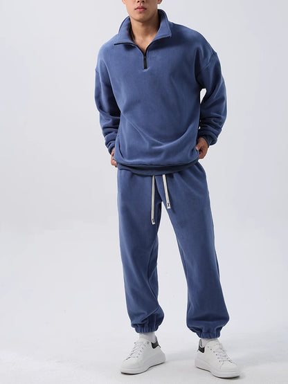 Locker Geschnittener Fleece-Trainingsanzug
