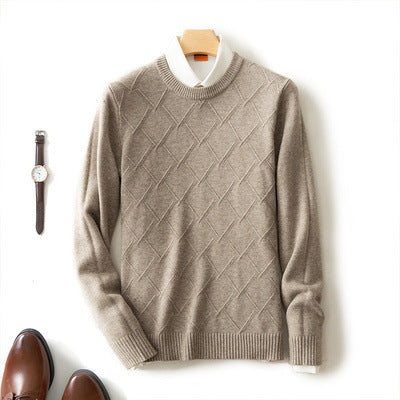 Klassischer dicker Kaschmir-Strickpullover