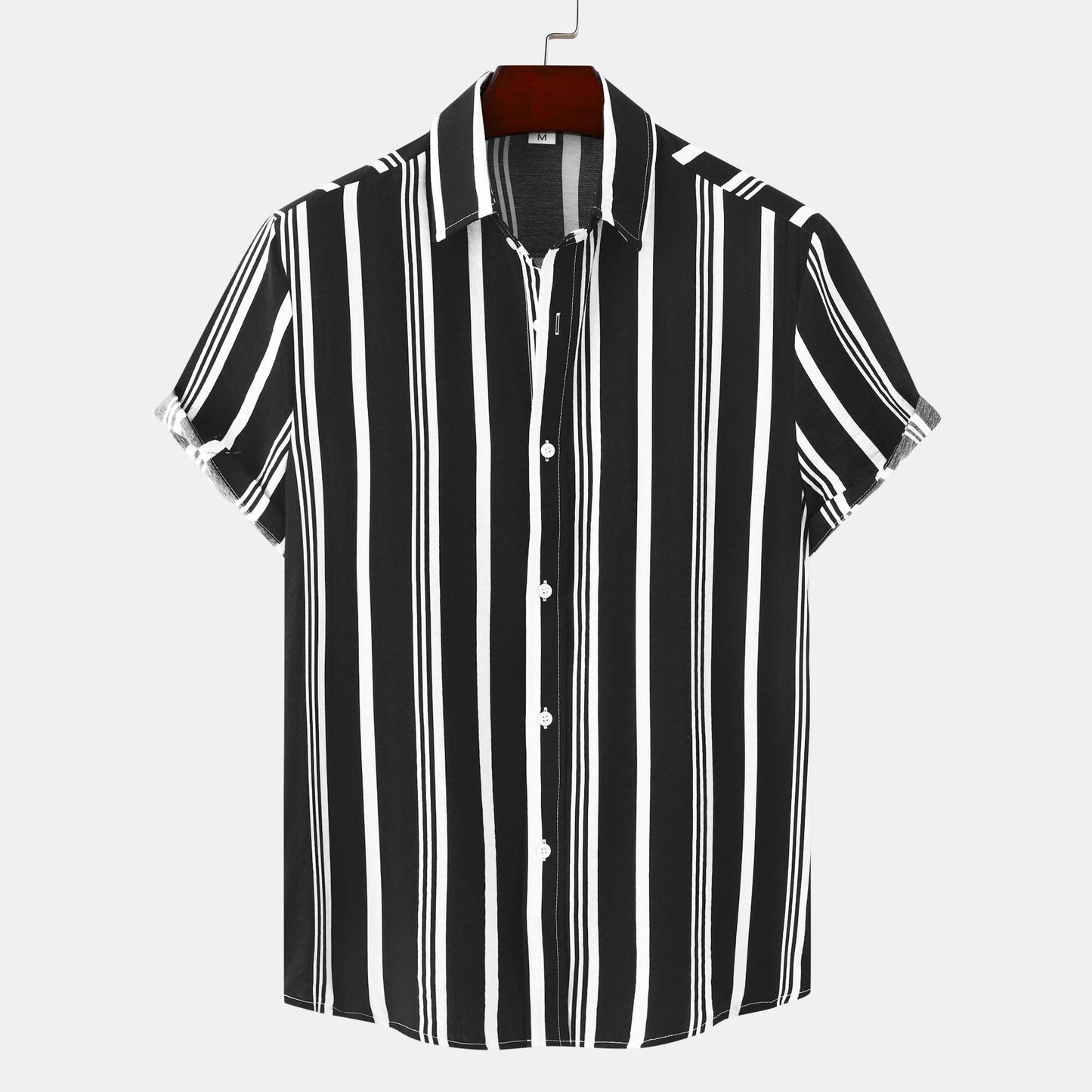 UrbanStoff | Herren Gestreiftes Kurzarmhemd – Lässig