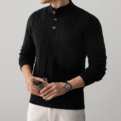 Zopfmuster Stehkragen Pullover