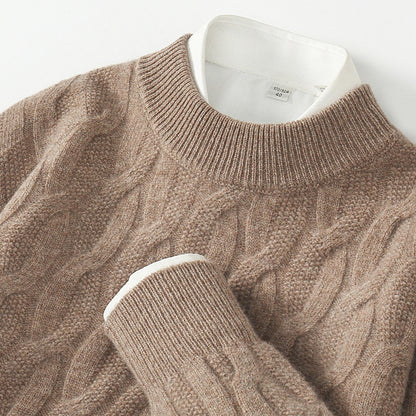 Herren Strickpullover mit Halber Rollkragen
