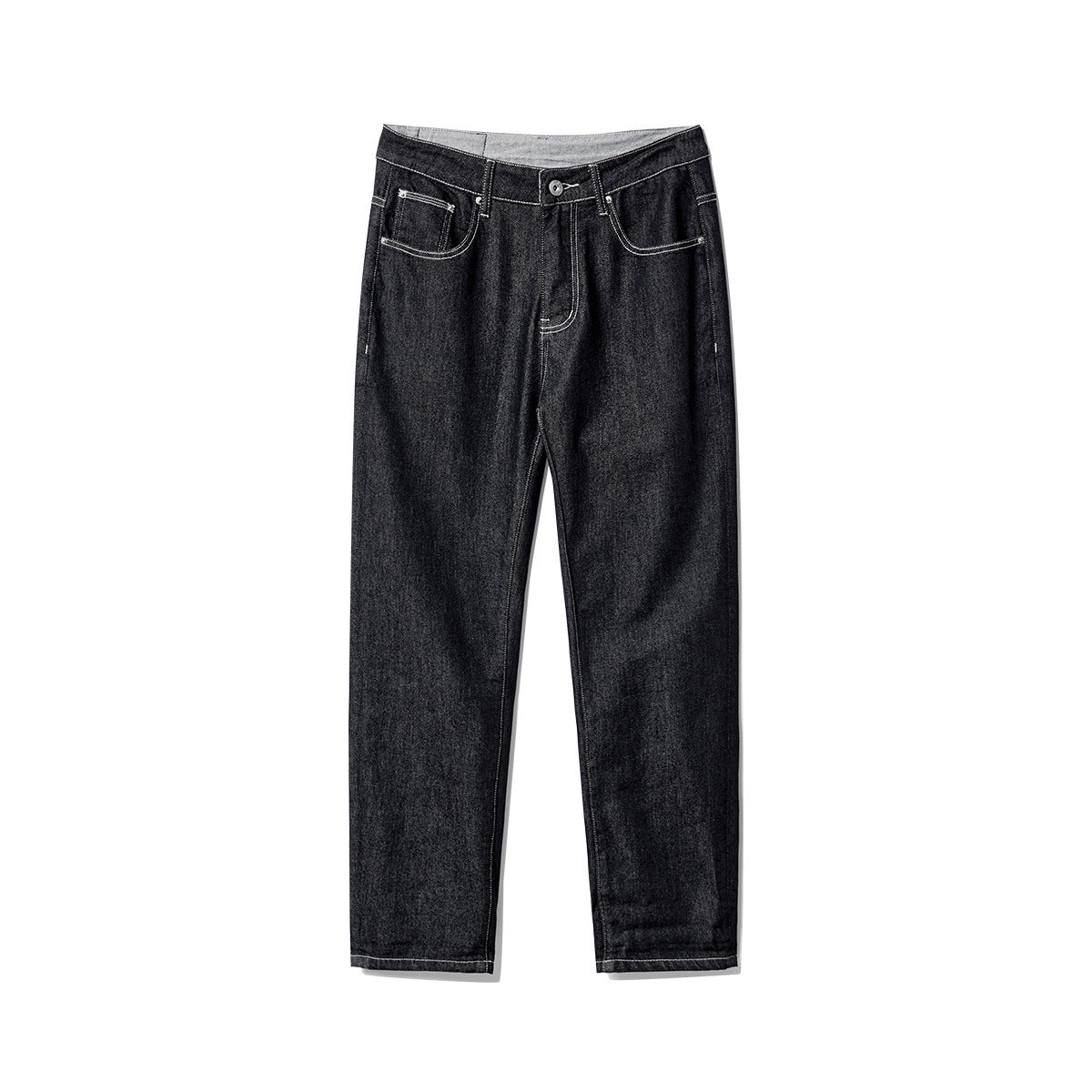 UrbanStoff | Lockere Straight Cropped-Jeans