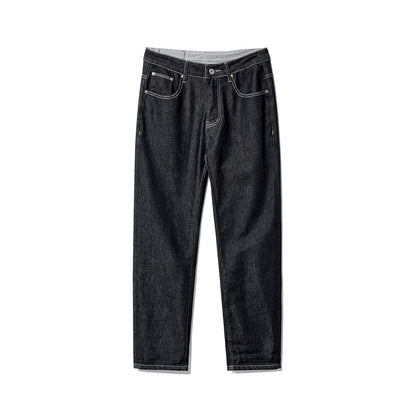 UrbanStoff | Lockere Straight Cropped-Jeans