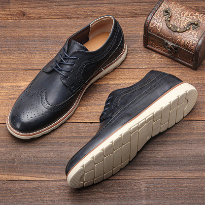 Klassische Leder Brogue Sneaker – Leicht & Bequem