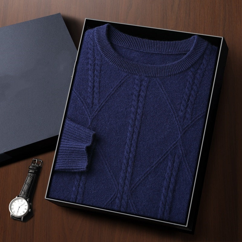 UrbanStoff | Kaschmirpullover mit Rautenmuster