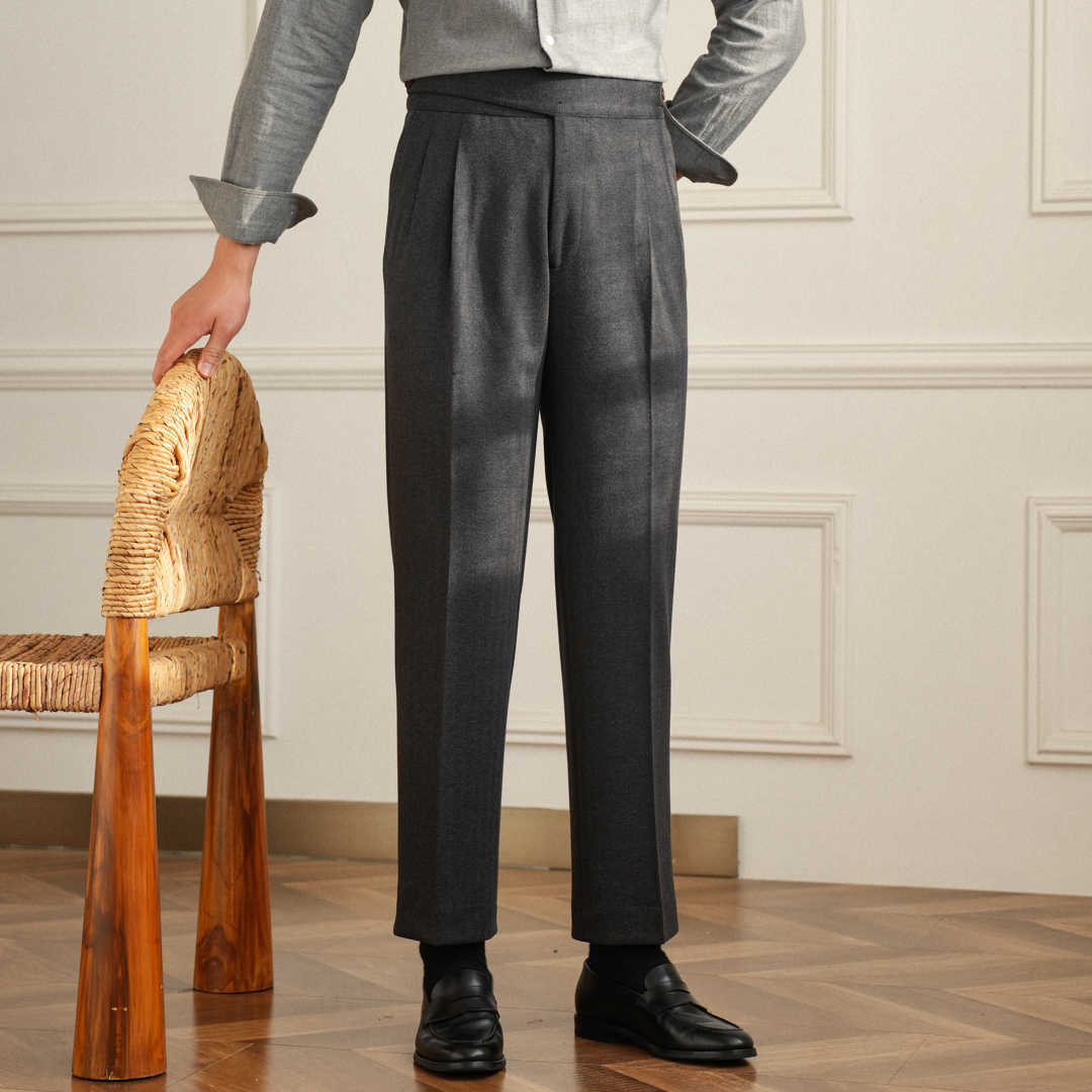 High-Waist Gerade Anzughose