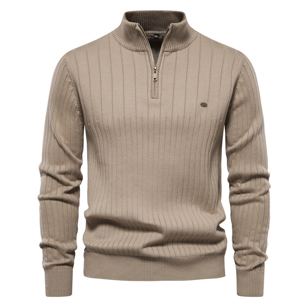Slim Fit Halbzip-Pullover für Herren