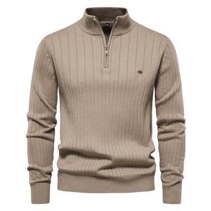 Slim Fit Halbzip-Pullover für Herren