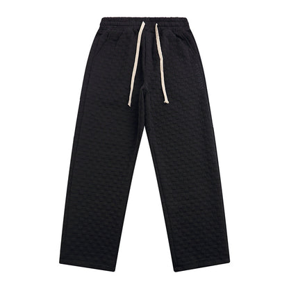 Locker geschnittene Karierte Strickhose