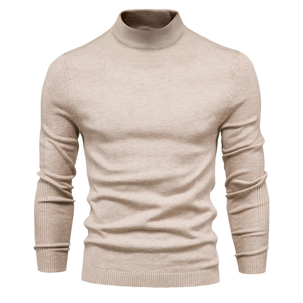 UrbanStoff | Herren Woll Rollkragenpullover – Schlanke Passform