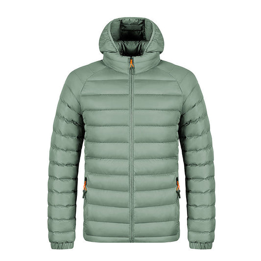 UrbanStoff | Gestreifte Kapuzen-Steppjacke