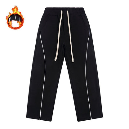 UrbanStoff | Warme Strickhose mit Samt