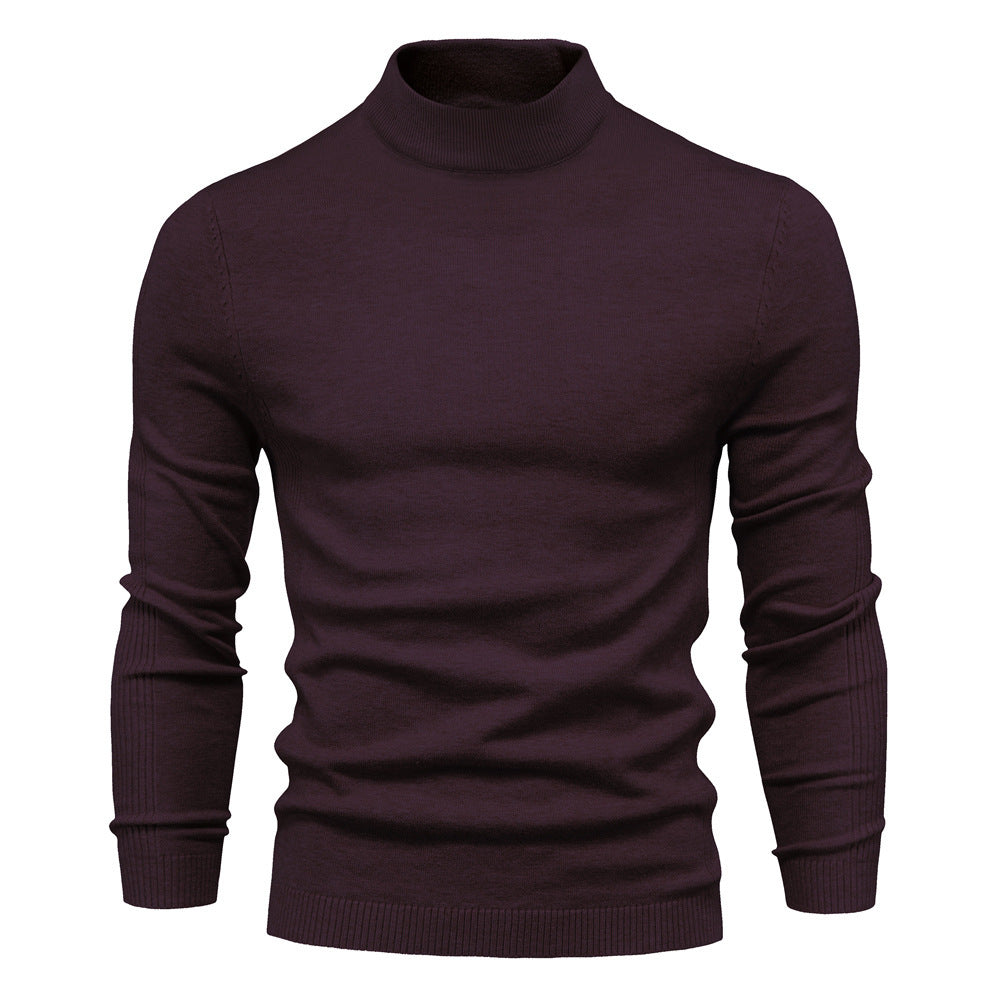 UrbanStoff | Herren Woll Rollkragenpullover – Schlanke Passform