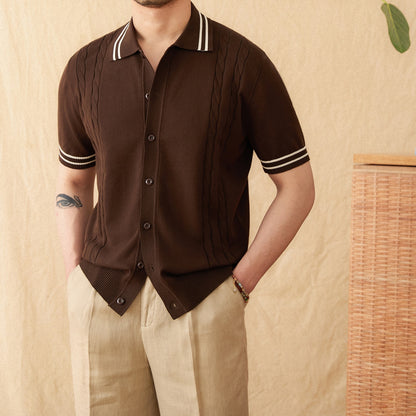 UrbanStoff | Baumwoll-Strick Poloshirt