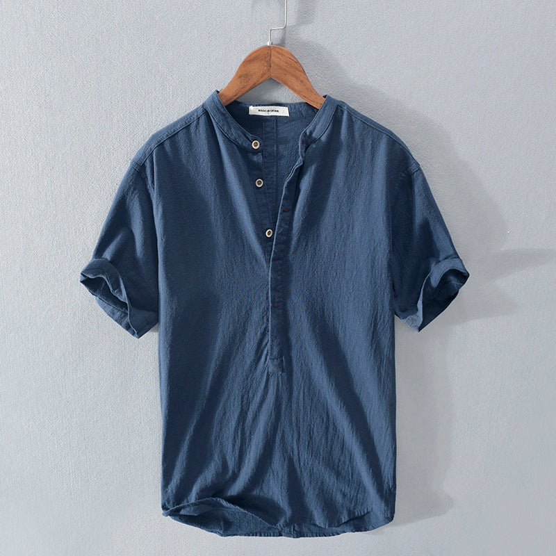 Kurzarmshirt aus Eis-Seide