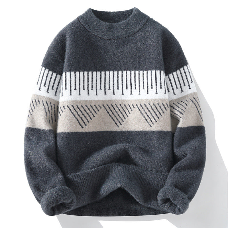 Herren Halber Rollkragen Kaschmirpullover