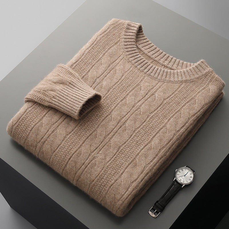Klassischer Kaschmir Rundhals Pullover