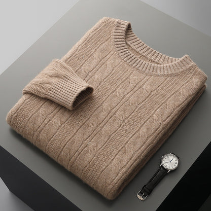 Klassischer Kaschmir Rundhals Pullover