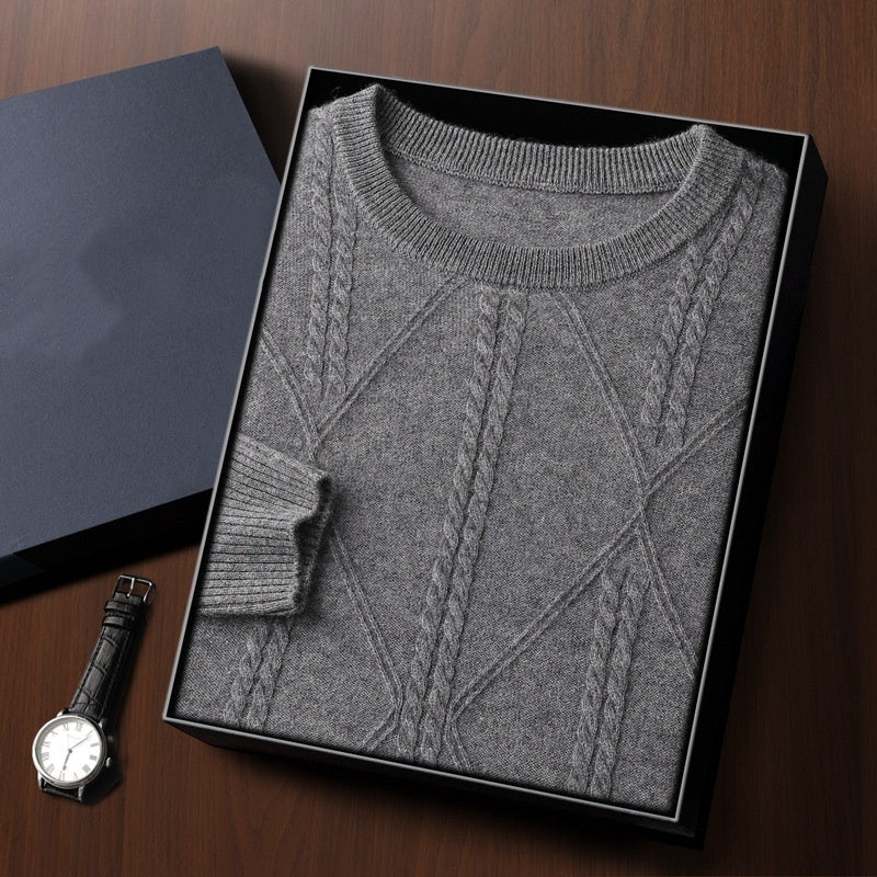 UrbanStoff | Kaschmirpullover mit Rautenmuster