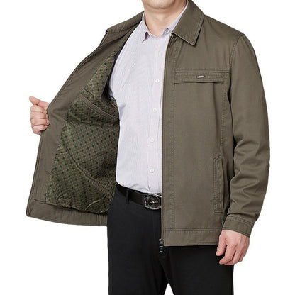 Baumwolle Freizeitjacke mit Umlegekragen