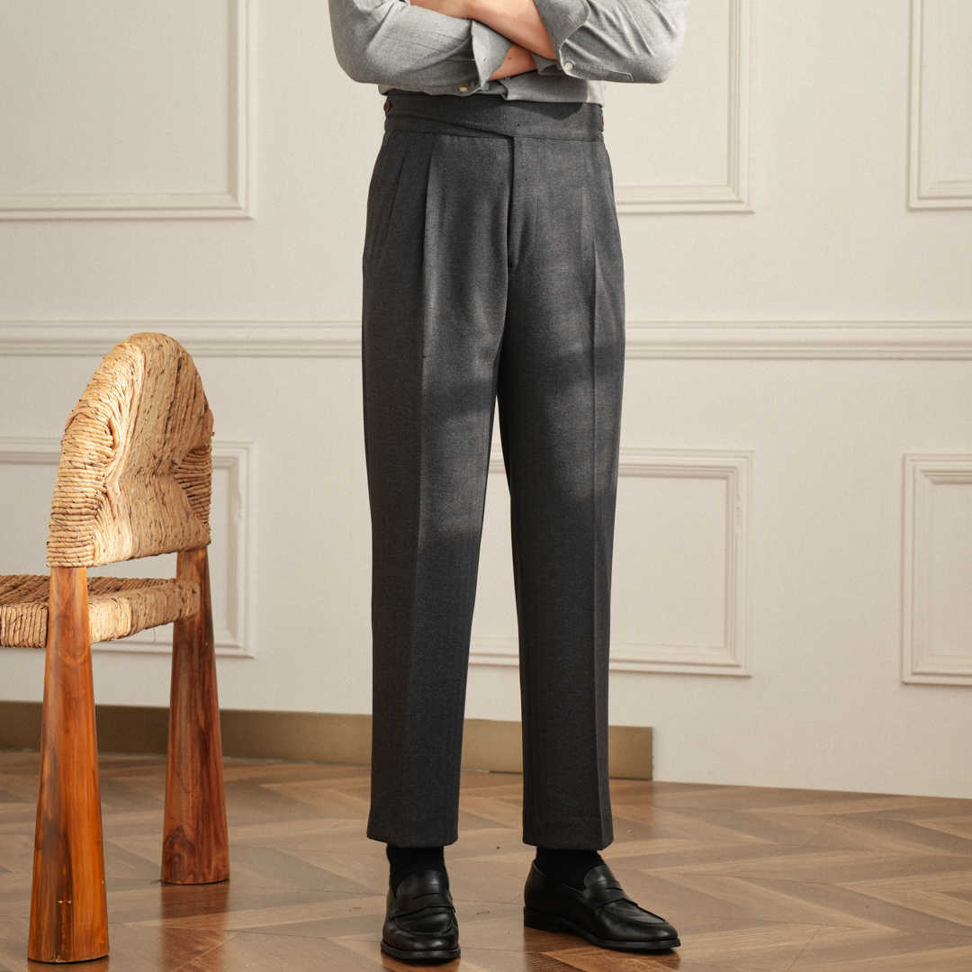 High-Waist Gerade Anzughose