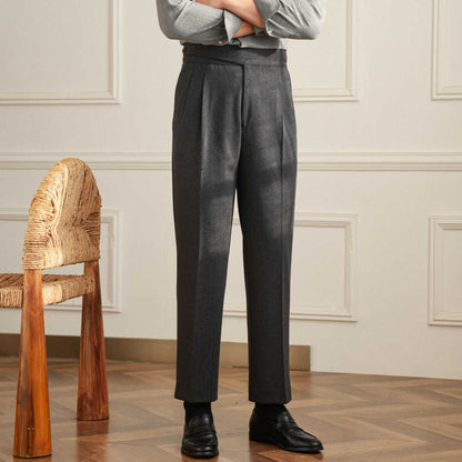High-Waist Gerade Anzughose