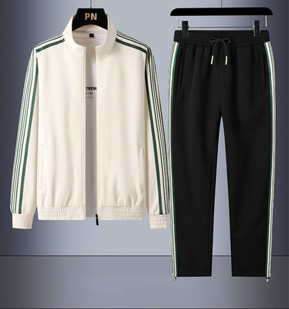 UrbanStoff | Herren Jugend Sport Trainingsanzug – Strickjacken-Set