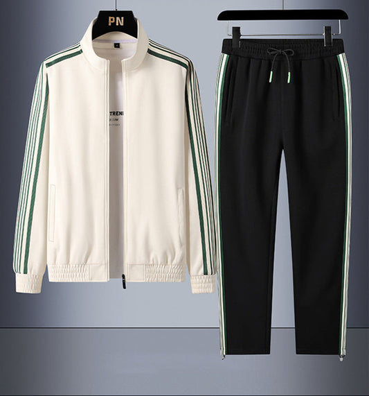 UrbanStoff | Herren Jugend Sport Trainingsanzug – Strickjacken-Set