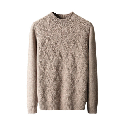 Wollpullover mit Halbrollkragen